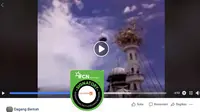 [Cek Fakta] Gambar Tangkapan Layar Video Kubah Masjid Terbang