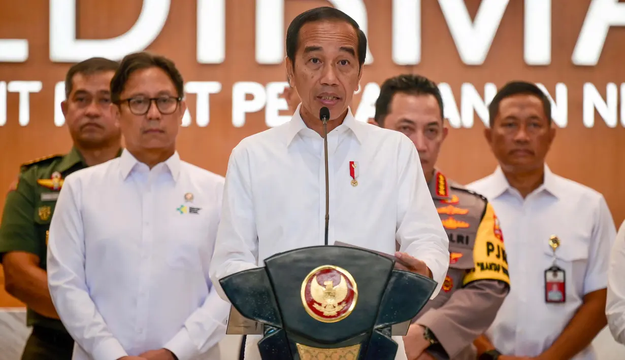 Seluruh prosesi peresmian semua rumah sakit tersebut dilakukan di RS PPN Panglima Besar Soedirman, Bintaro, Jakarta. (BAY ISMOYO/AFP)