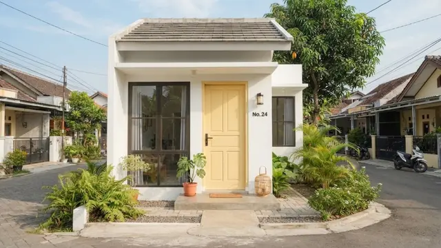 Warna Pintu untuk Rumah Kecil Berdinding Putih