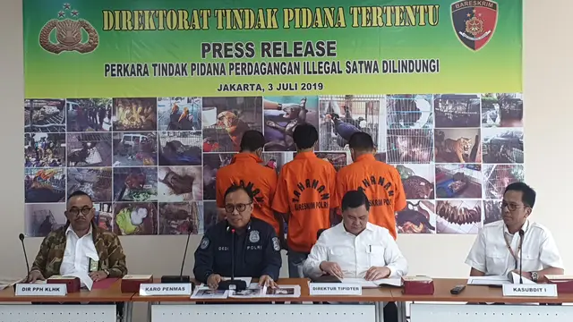 Polri Rilis Penjualan Satwa Liar Dilindungi