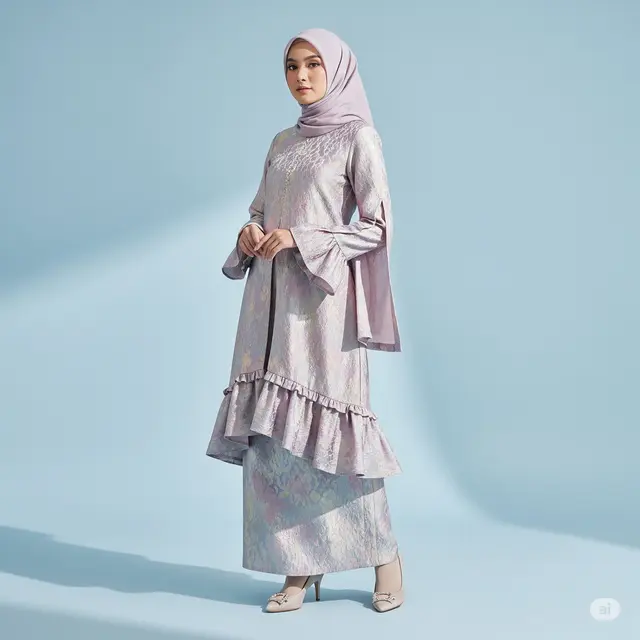 7 Model Gamis Brokat Lengan Belah Terpopuler untuk Tampil Anggun dan Modern