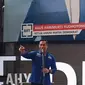 Ketua Umum Partai Demokrat Agus Harimurti Yudhoyono (AHY) saat pidato di kantor DPP Partai Demokrat, Jakarta, Jumat (8/3/2024). (Merdeka.com/Alma Fikhasari)