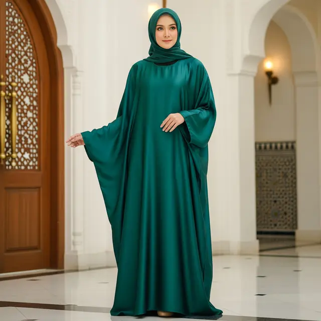 9 Model Gamis Abaya Syar'i Polos yang Mewah, Tampil Anggun dan Berkelas