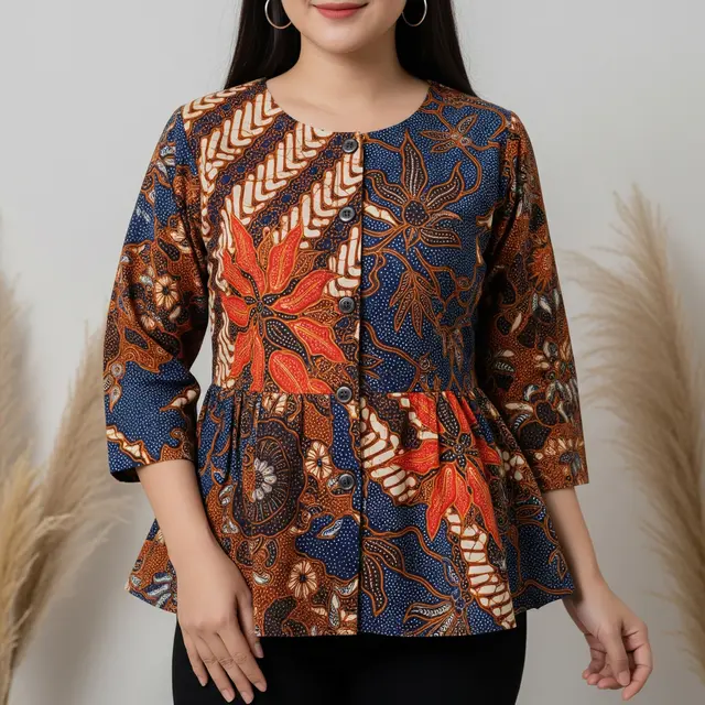9 Model Baju Batik Wanita Kancing Depan, Kombinasi Anggun dan Praktis
