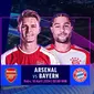 Jadwal Siaran Langsung Arsenal vs Bayern Munchen Liga Champions Leg 1 2024. (Sumber: Vidio.com)
