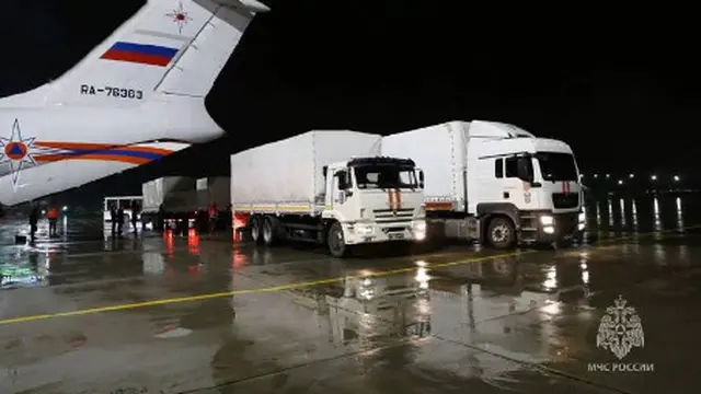Bantuan kemanusiaan Rusia dikirim ke Gaza. (Telegram/EMERCOM)