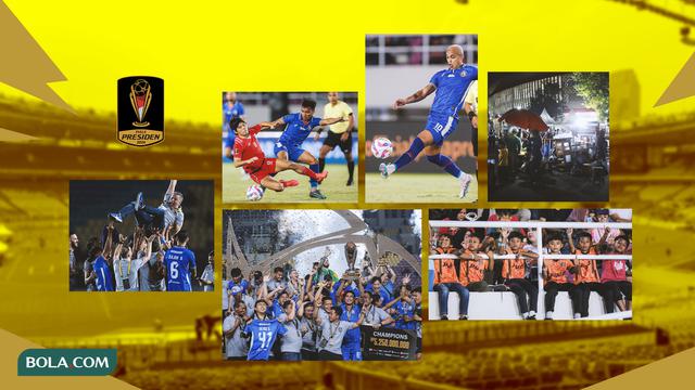 Kolase - Piala Presiden 2024: Arema juara, papan hadiah tunai, duel arema vs borneo fc, suporter cilik di manahan, umkm di stadion