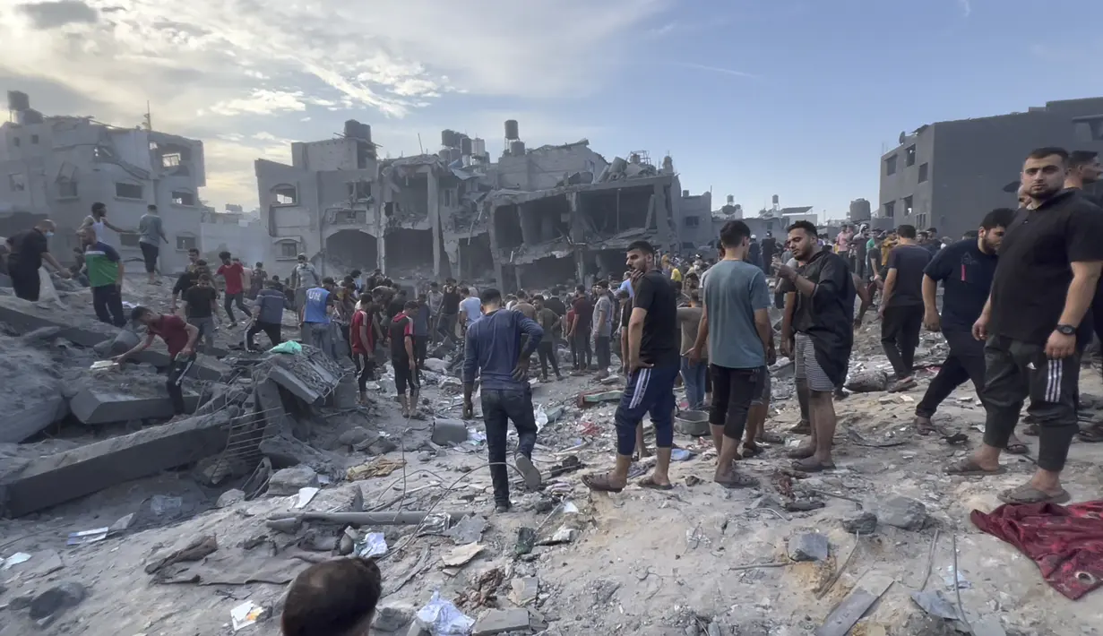 Kementerian Kesehatan Gaza yang dikelola Hamas mengatakan 50 orang tewas dan 150 lainnya luka-luka. (AP Photo/Abdul Qader Sabbah)
