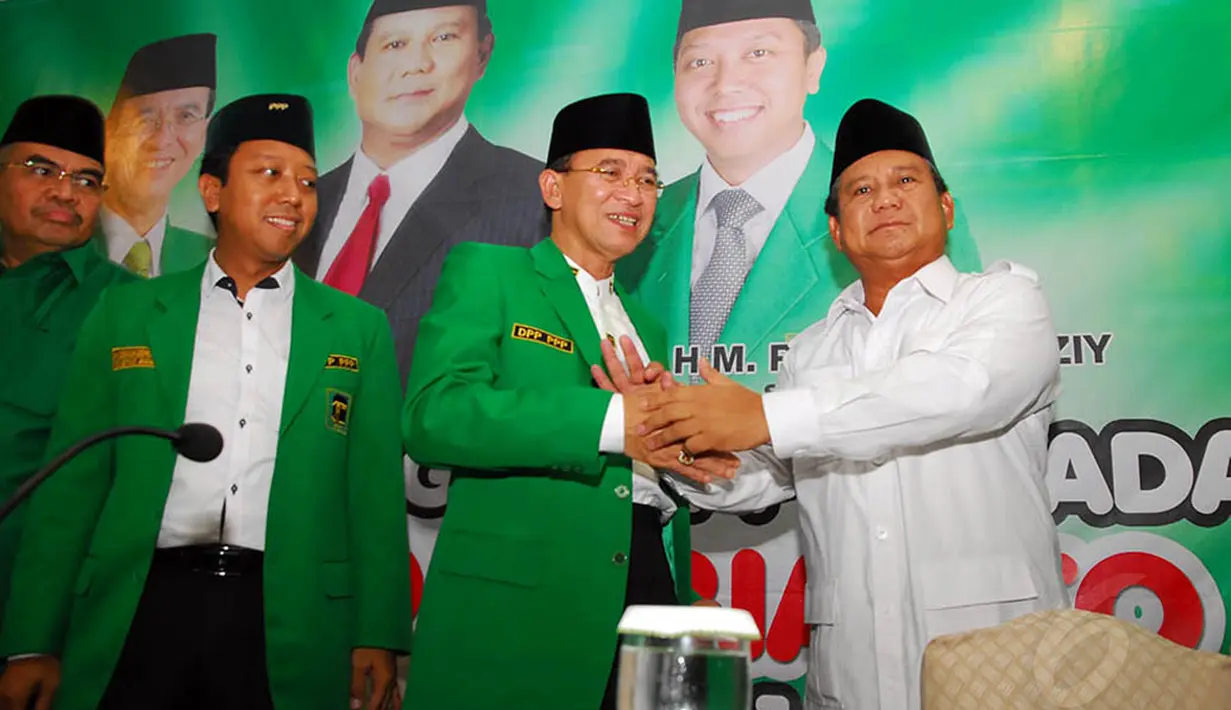 Suryadharma mengatakan, dukungan PPP kepada Prabowo tidak hanya sekadar dukungan partai. Banyak elemen masyarakat yang siap mendukung seiiring dengan keputusan (Liputan6.com/Miftahul Hayat)
