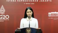 Aktris dan penyanyi Maudy Ayunda terpilih menjadi Juru Bicara Pemerintah RI untuk Presidensi G20 Indonesia (Sekretariat Presiden RI)