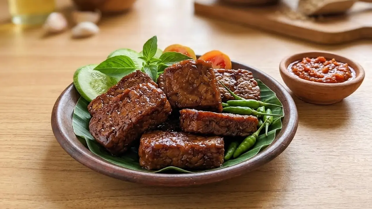 Resep tempe bacem air kelapa dengan bumbu meresap