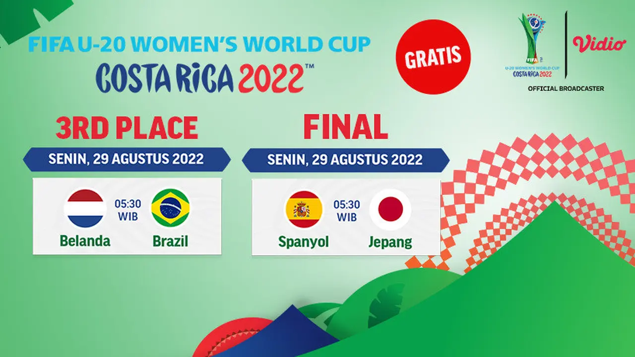 Link Live Streaming Final dan Juara ke-3 Piala Dunia Wanita U-20 2022 di Vidio