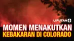Kebakaran hutan terjadi di kawasan Colorado, AS. Kebakaran menghanguskan 6000 hekatre lahan, ribuan rumah dan bangunan bisnis, serta membuat puluhan ribu warga mengungsi.