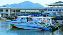Pulau Bunaken dapat di tempuh dengan kapal cepat (speed boat) atau kapal sewaan dengan perjalanan sekitar 30 menit dari pelabuhan kota Manado (7/9/2014) (Liputan6.com/Faisal R Syam)