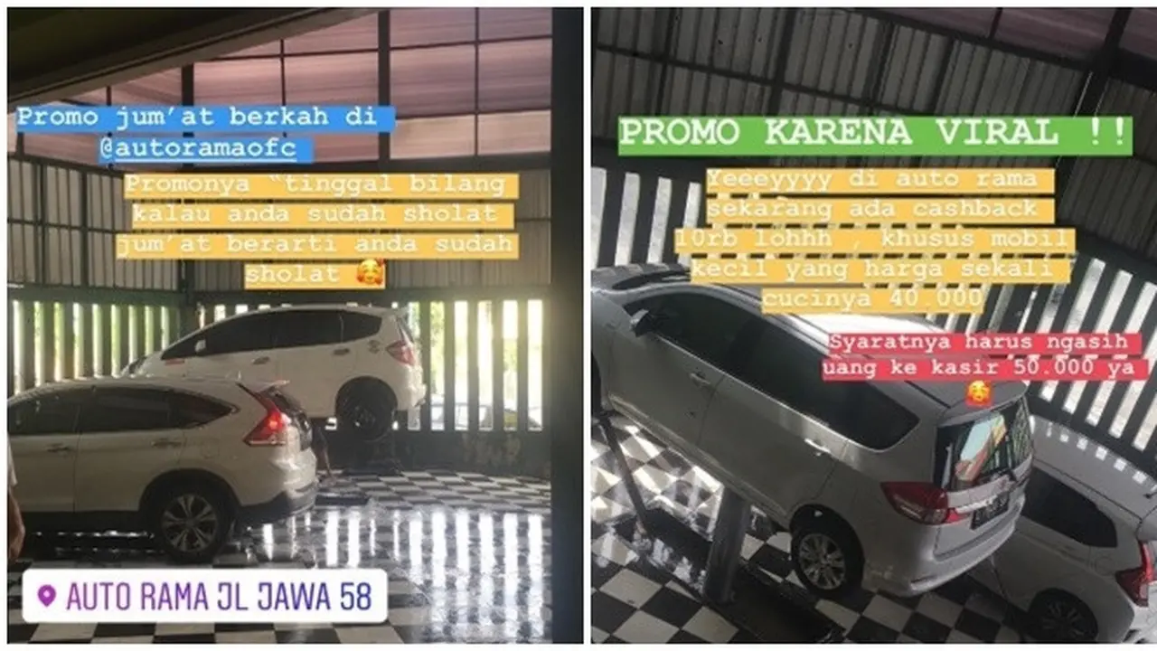 Promo Kocak ala Tukang Cuci Mobil Ini Bikir Mikir Keras