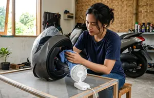 7 Cara Mengeringkan Helm Basah Tanpa Membuat Busanya Bau, Jangan Langsung Simpan Setelah Kehujanan