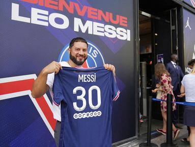 Paris Saint-Germain (PSG) mulai merasakan berkah dari hadirnya megabintang asal Argentina, Lionel Messi, ke tim kebanggaan warga Paris itu. (Foto: AP/Francois Mori)
