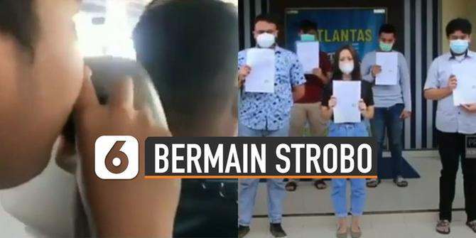 VIDEO: Viral Pemuda Bermain Dengan Strobo dan Mengaku Jadi Polisi Akhirnya Tercyduk