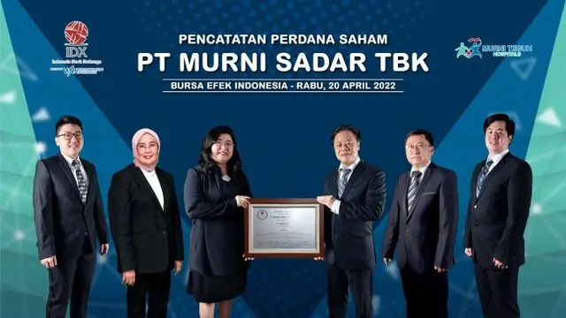 Pencatatan perdana saham PT Murni Sadar Tbk (MTMH), Rabu (20/4/2022) (Foto: BEI)