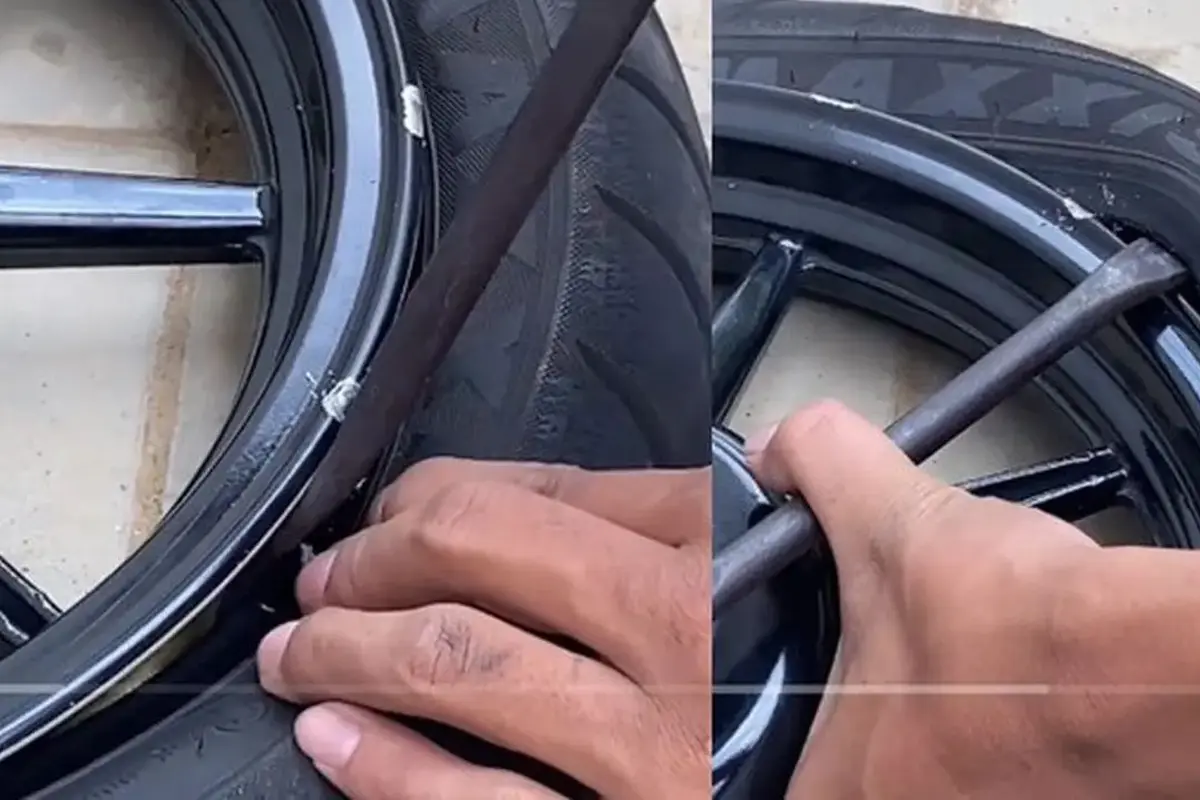 Perih, Niatnya Lepas Ban Malah Pelek Jadi Korbannya