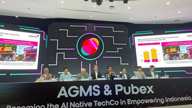 Konferensi pers Indosat mengenai RUPST
