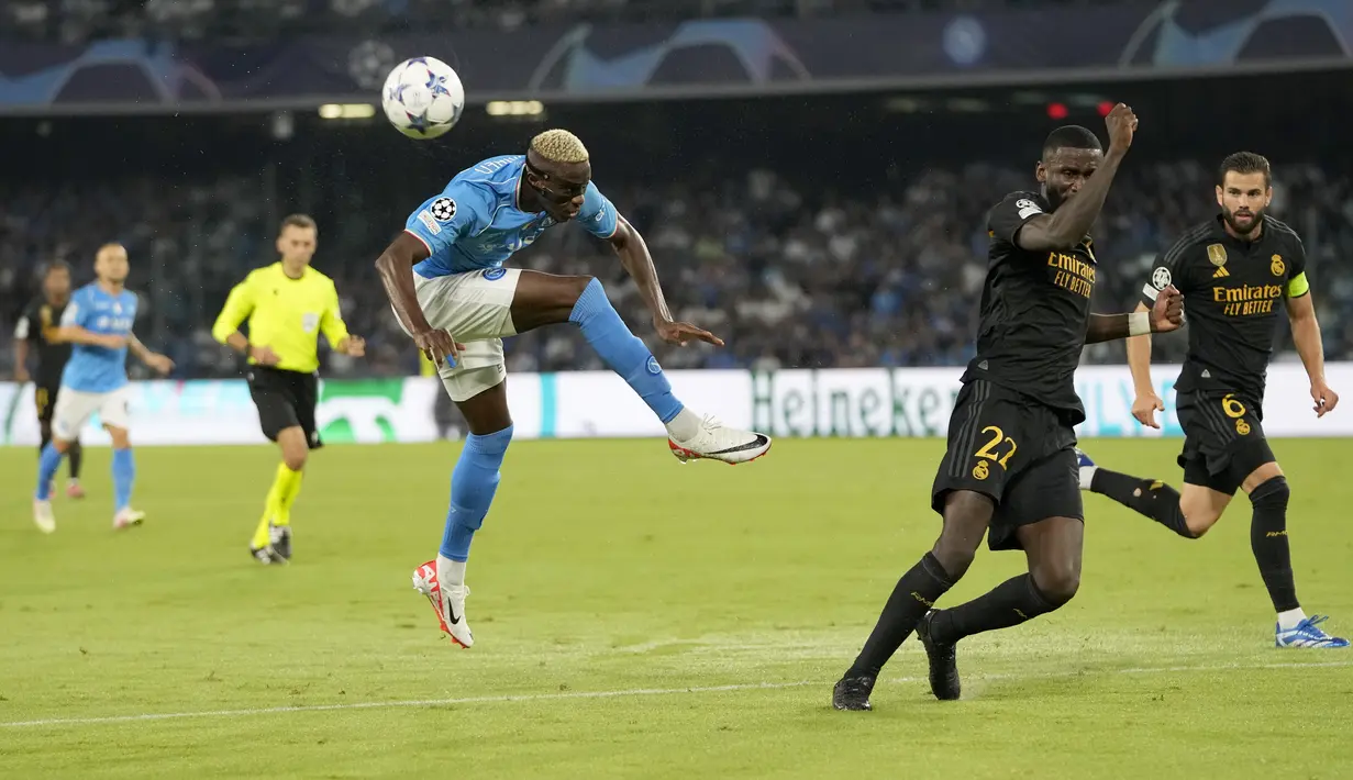 Berkat kemenangan tersebut, Madrid menjaga puncak klasemen Grup C dengan koleksi enam poin dari dua laga.  (AP Photo/Alessandra Tarantino)