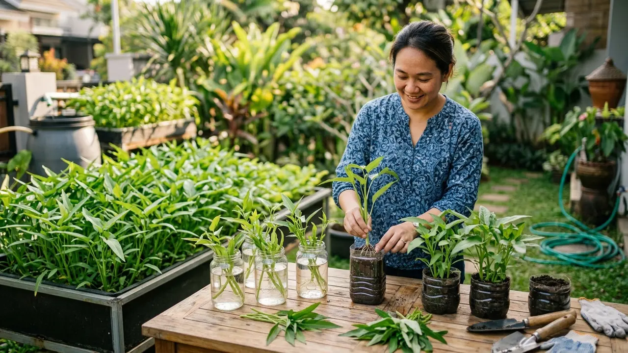 Cara Menanam Kangkung Tanpa Harus Membeli Benih Baru