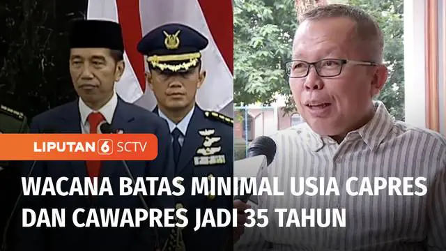 DPR memberi sinyal setuju untuk mengubah batas minimal usia calon presiden dan calon wakil presiden, dari 40 tahun menjadi 35 tahun. Alasannya, sosok capres atau cawapres sebaiknya jangan hanya dipandang dari masalah usia, tapi juga harus diperhatika...