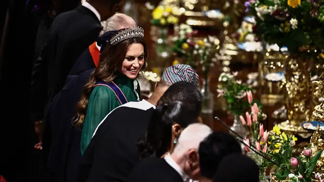Kate Middleton Anggun Bergaun Hijau dan Tiara Favorit Putri Diana, Jamu Buka Puasa Presiden Nigeria