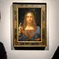 Lukisan 'Saviour of The World' karya Leonardo Da Vinci (foto: AFP)