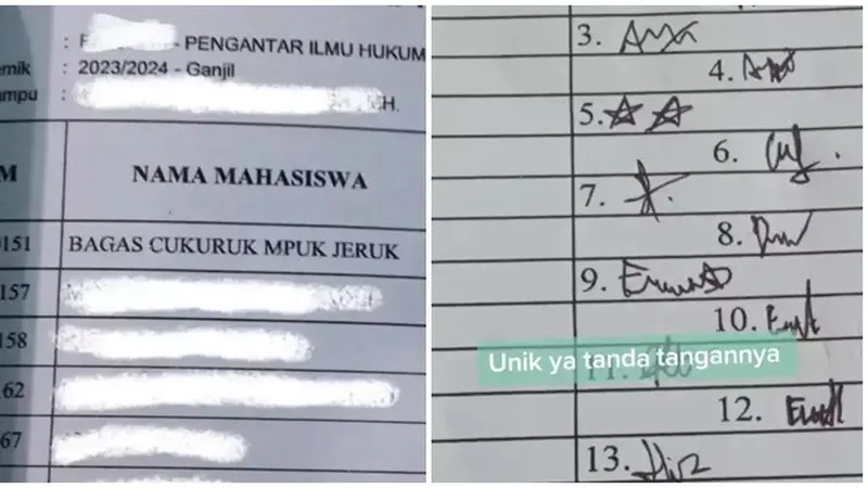 6 Potret Nyeleneh di Daftar Hadir Ini Bikin Tepuk Jidat, Ada-Ada Saja