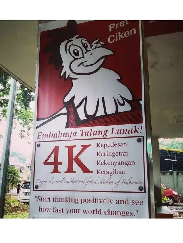 6 Spanduk Jualan Fried Chicken Ini Nyeleneh Banget, Pembeli Tepuk Jidat (