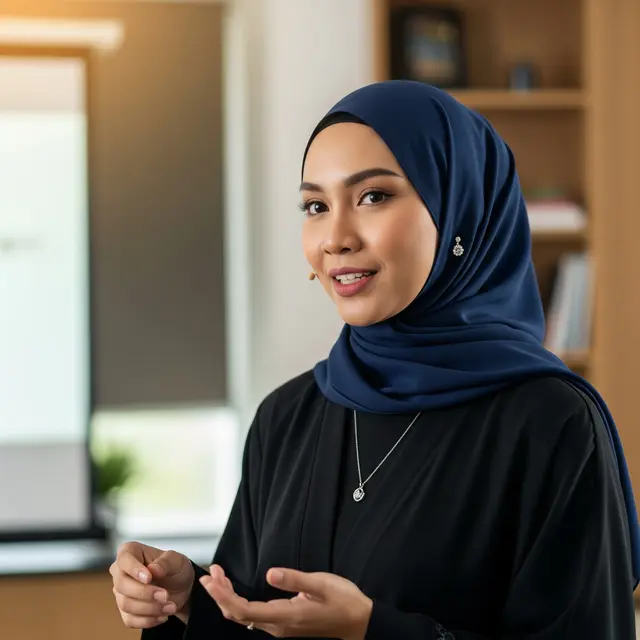 Jilbab Navy atau Biru Tua