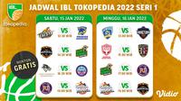 Jadwal Live Streaming IBL 2022 Seri 1 Pekan Perdana di Vidio, 15-16 januari 2022. (Sumber : dok. vidio.com)