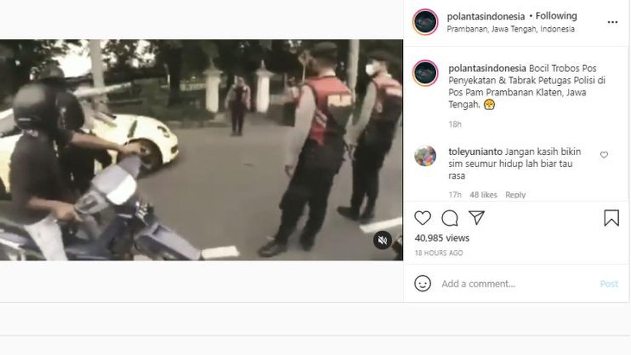 Pengemudi VW Beetle Nekat Tabrak Polisi (Ist)