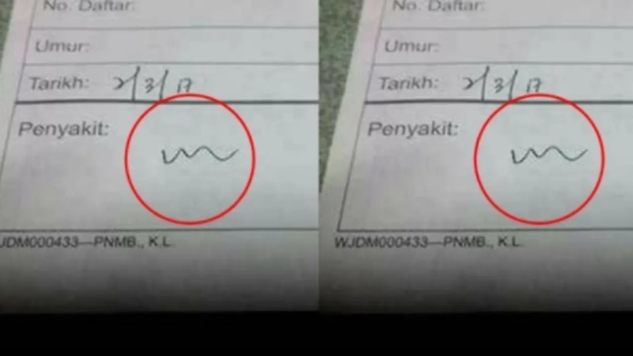 Tulisan Dokter (Foto: Twitter.com/juriglagu)