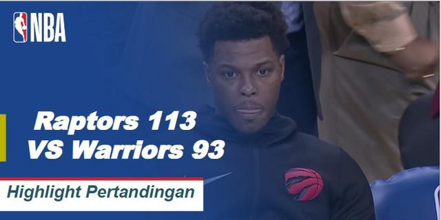 Cuplikan Pertandingan NBA : Raptors 113 vs Warriors 93