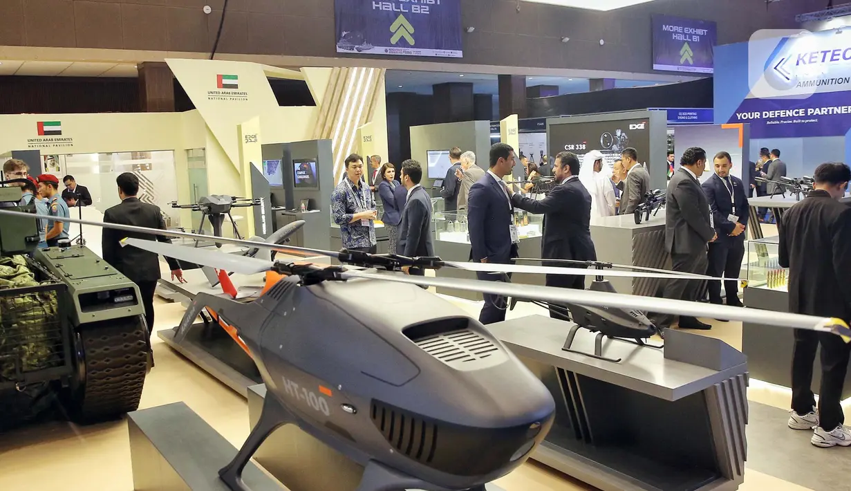 Indo Defence 2025 Expo & Forum diikuti 1.180 peserta dari 42 negara sahabat, terdiri dari 659 perusahaan asing dan 521 produsen dalam negeri. (Liputan6.com/Angga Yuniar)