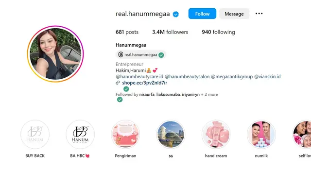 instagram hanum mega