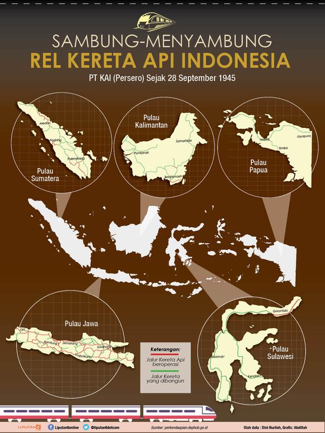 <span>Begini jalur kereta api di seluruh Indonesia (Liputan6.com/Abdillah)</span>