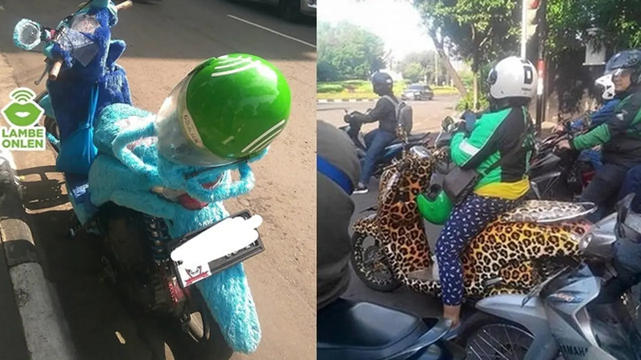 6 Motor Driver Ojek Online Ini Tampilannya Heboh, Penumpang Tepuk Jidat