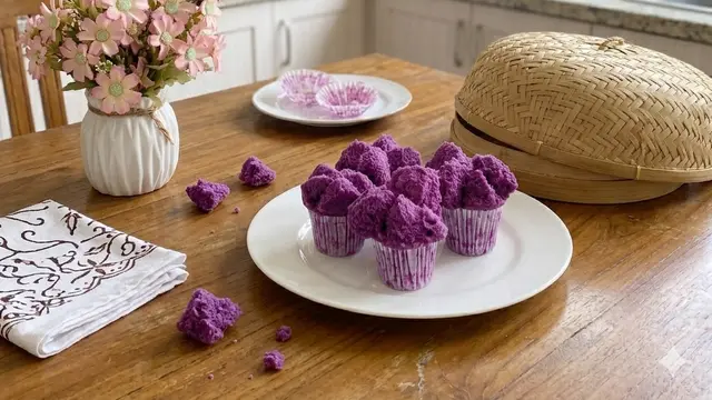 Bolu kukus ubi ungu