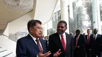Wapres Jusuf Kalla menerima kunjungan Presiden Zanzibar Ali Mohamed Shein (Merdeka.com/ Intan Umbari)