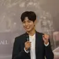 Park Bo Gum dalam konferensi pers di Kota Kasablanka (Agus Apriyanto/Kapanlagi.com)