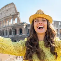 'Travel selfie'. (Alamy)