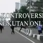 Ribuan pengemudi angkutan konvensional turun ke jalanan Jakarta, Selasa, 22 maret 2016.
