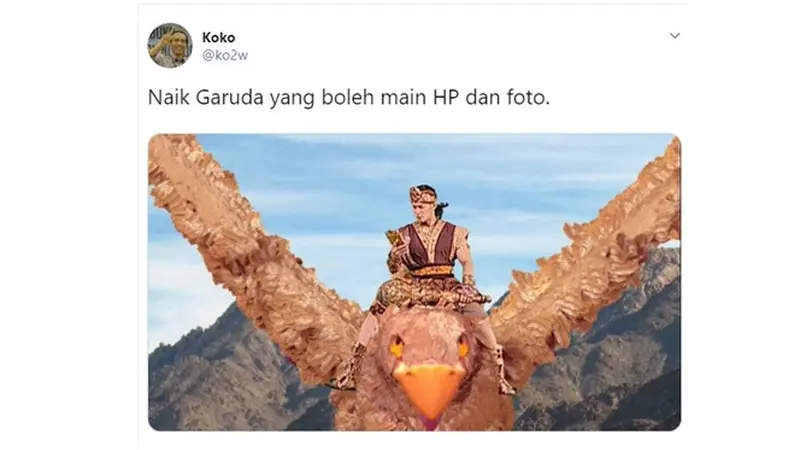 Meme Larangan Foto Garuda (Sumber: Twitter/ko2w)