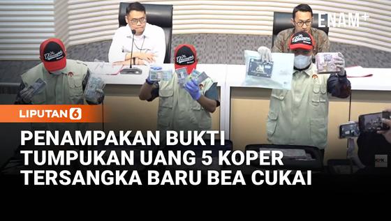 Penampakan Barang Bukti Rp5,19 Miliar di 5 Koper Tersangka Korupsi Baru Pegawai Bea Cukai