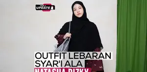 Fimela Update: Outfit Lebaran Syar'i Ala Natasha Rizky