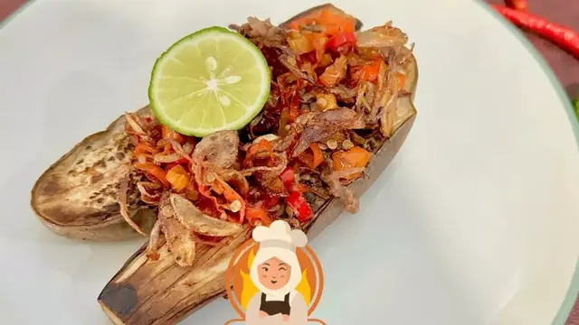 Resep terung bakar sambal embe. (dok. Cookpad @rasfira)
